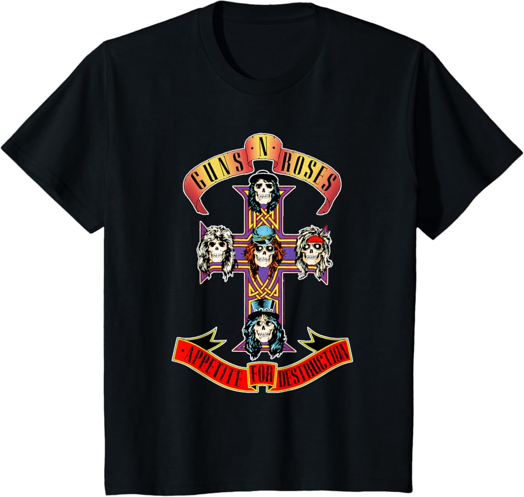 Amazon.com: Kids Youth Guns N' Roses Official Cross T-Shirt Amazon.com: Kids Youth Guns N' Roses Official Cross T-Shirt